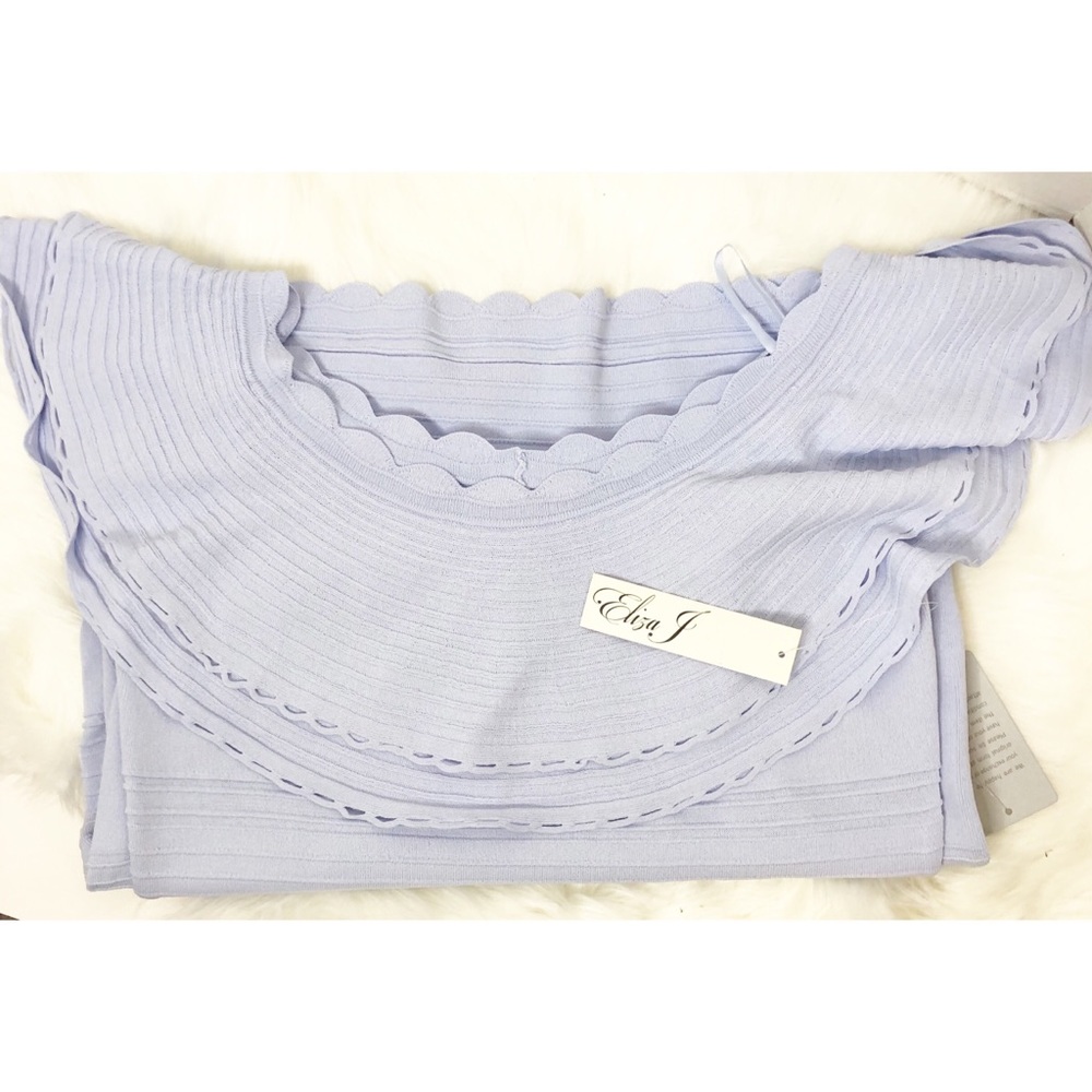 Eliza J Ruffed Off The Shoulder Ruffle Dress L - Picture 7 of 8